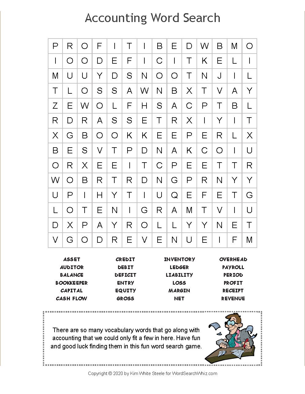 Accounting Word Search