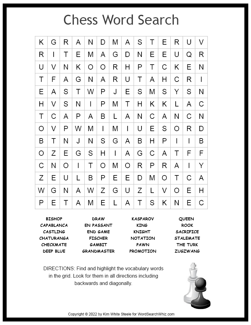 Chess Word Search