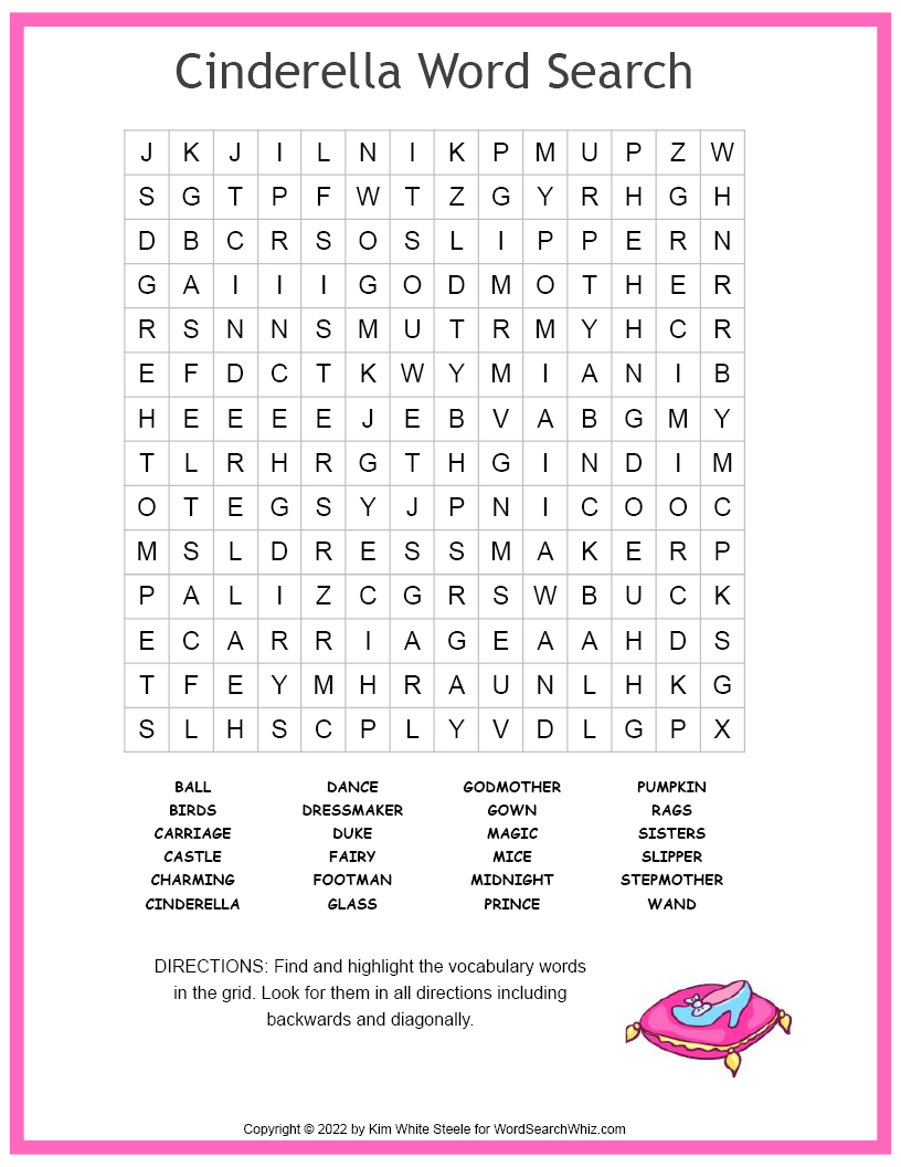 cinderella-word-search