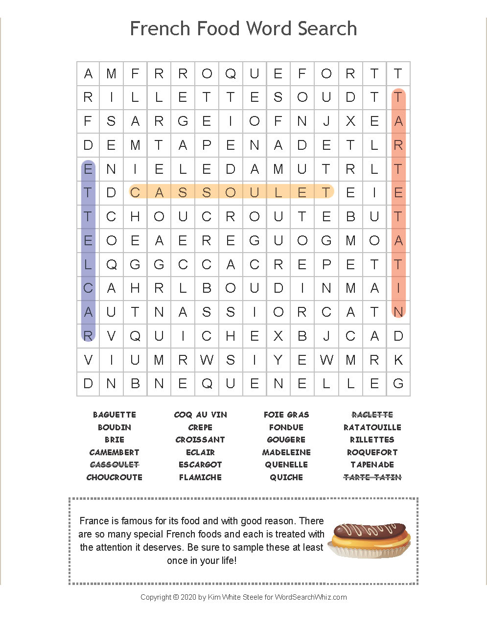 french-food-word-search