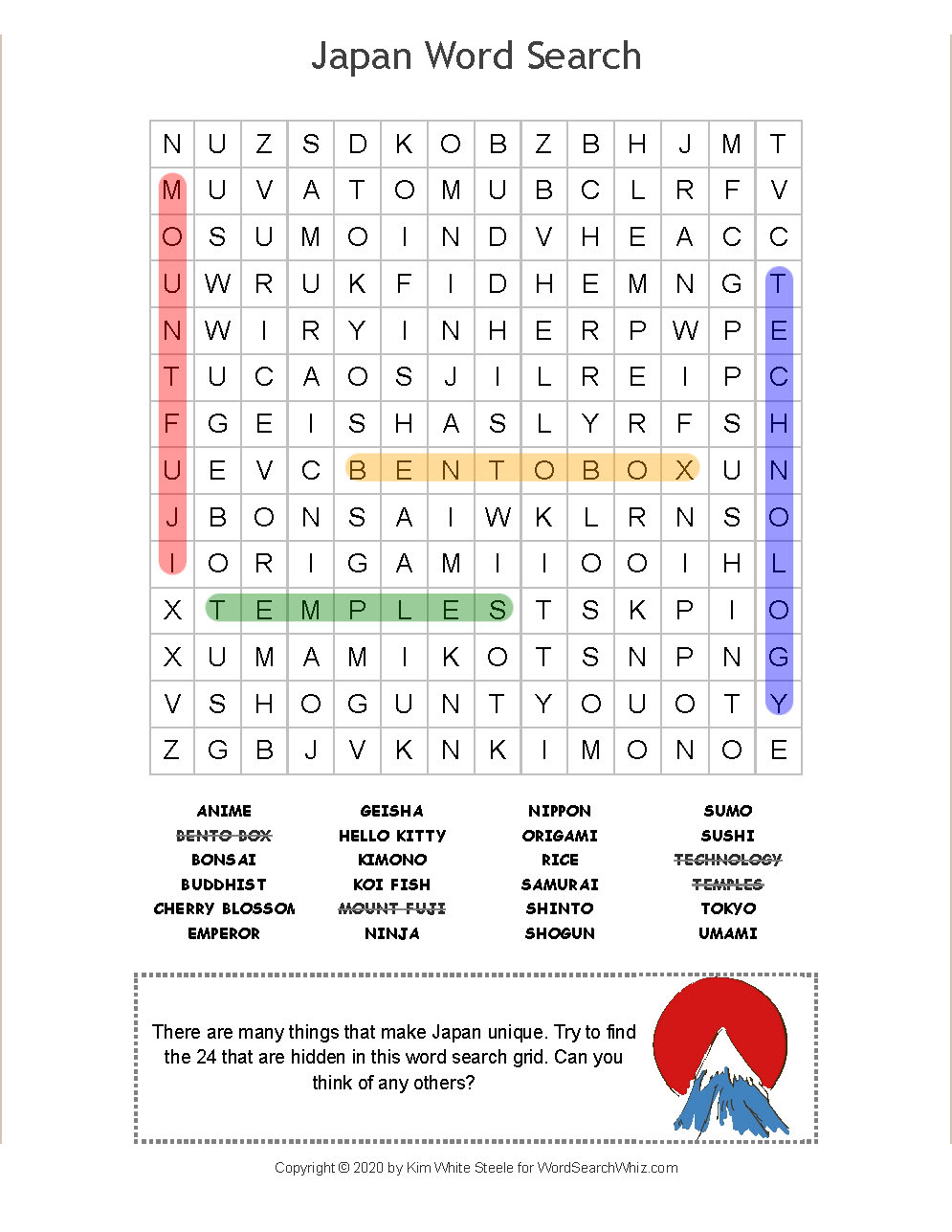 Japan Word Search Printable George Newman 39 S Word Search Vrogue