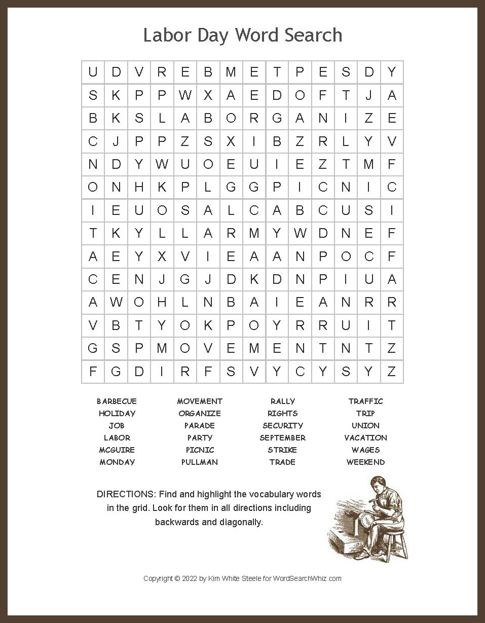 Labor Day Word Search