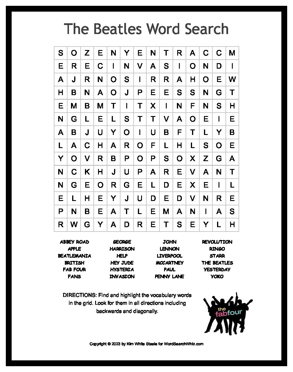 the-beatles-word-search