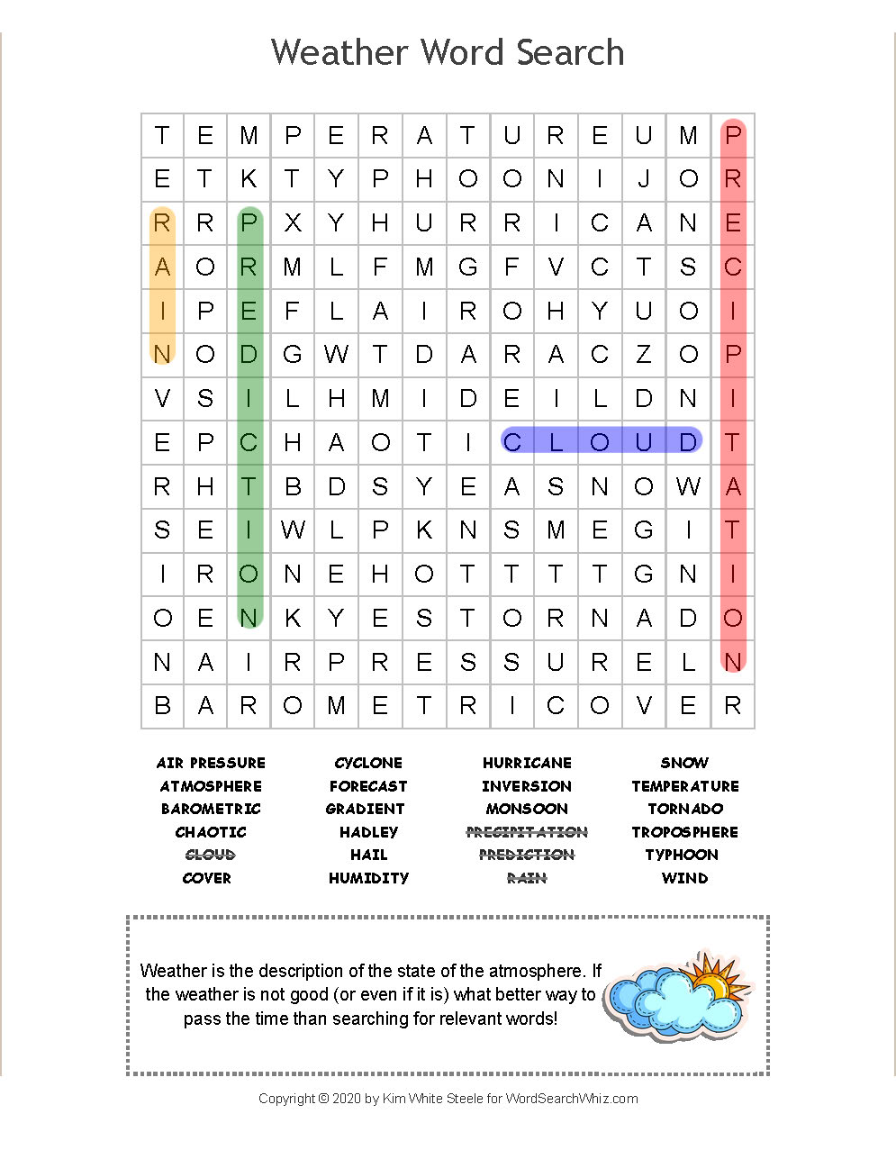 Weather Word Search